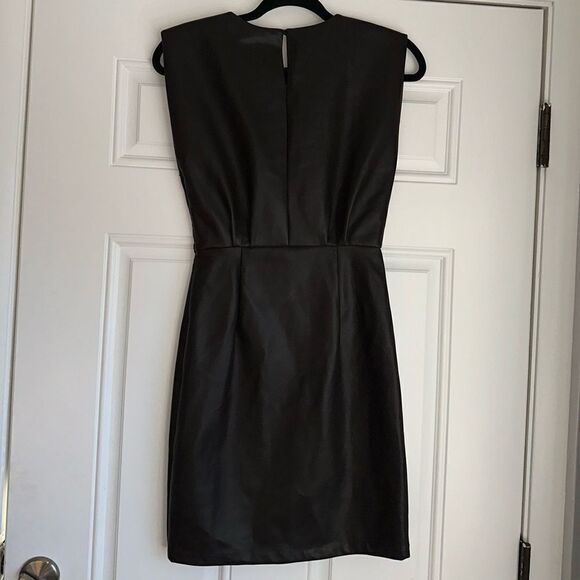 NWT Bishop + Young Hayden Vegan Leather Dress CHOCOLATE BROWN SIZE XS mini - Picture 8 of 12